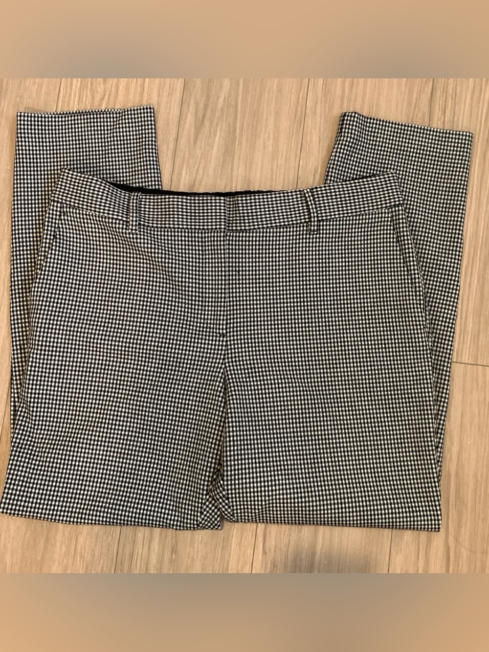 Ann Taylor black white check pants